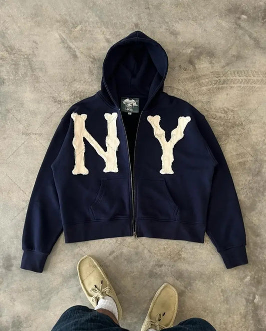 NY Embroidered Zip Up
